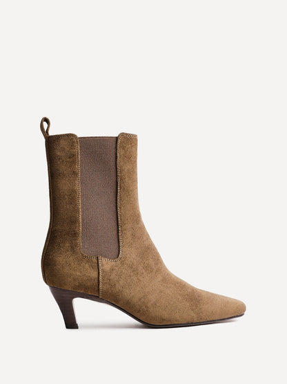 Ritual Sand Kitten Heel Chelsea Boots