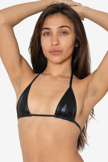 RLA3033 - Lamé Micro Triangle String Bikini Top