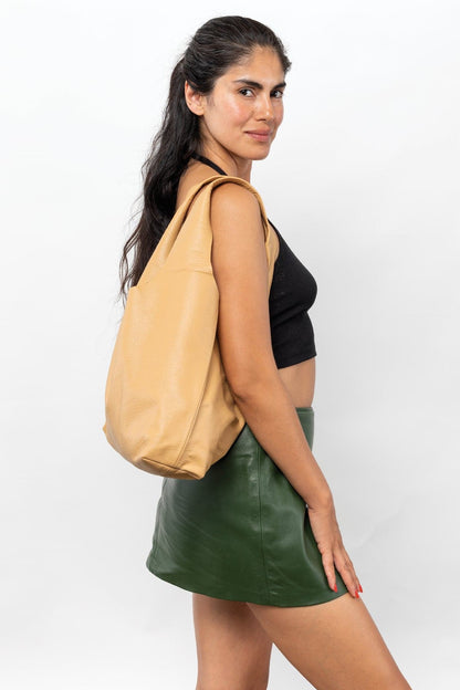 RLH3406 - Monochromatic Leather Shopping Bag