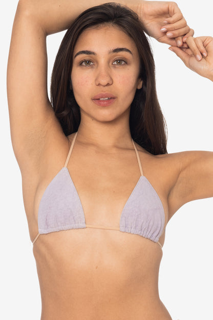 RLH3436 - Leather Nylon String Bikini Top