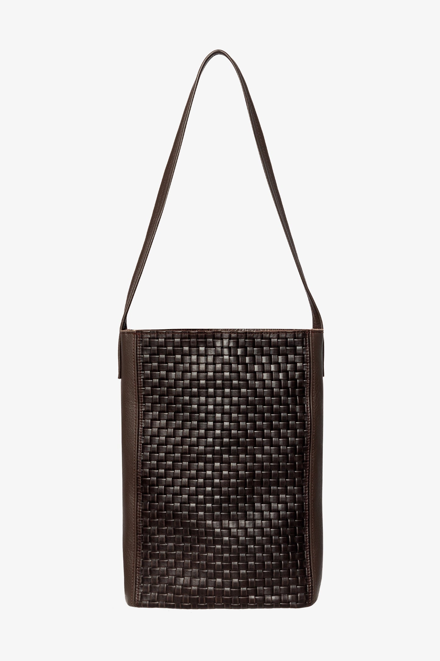 RLH3482 - Woven Leather Slim Tote
