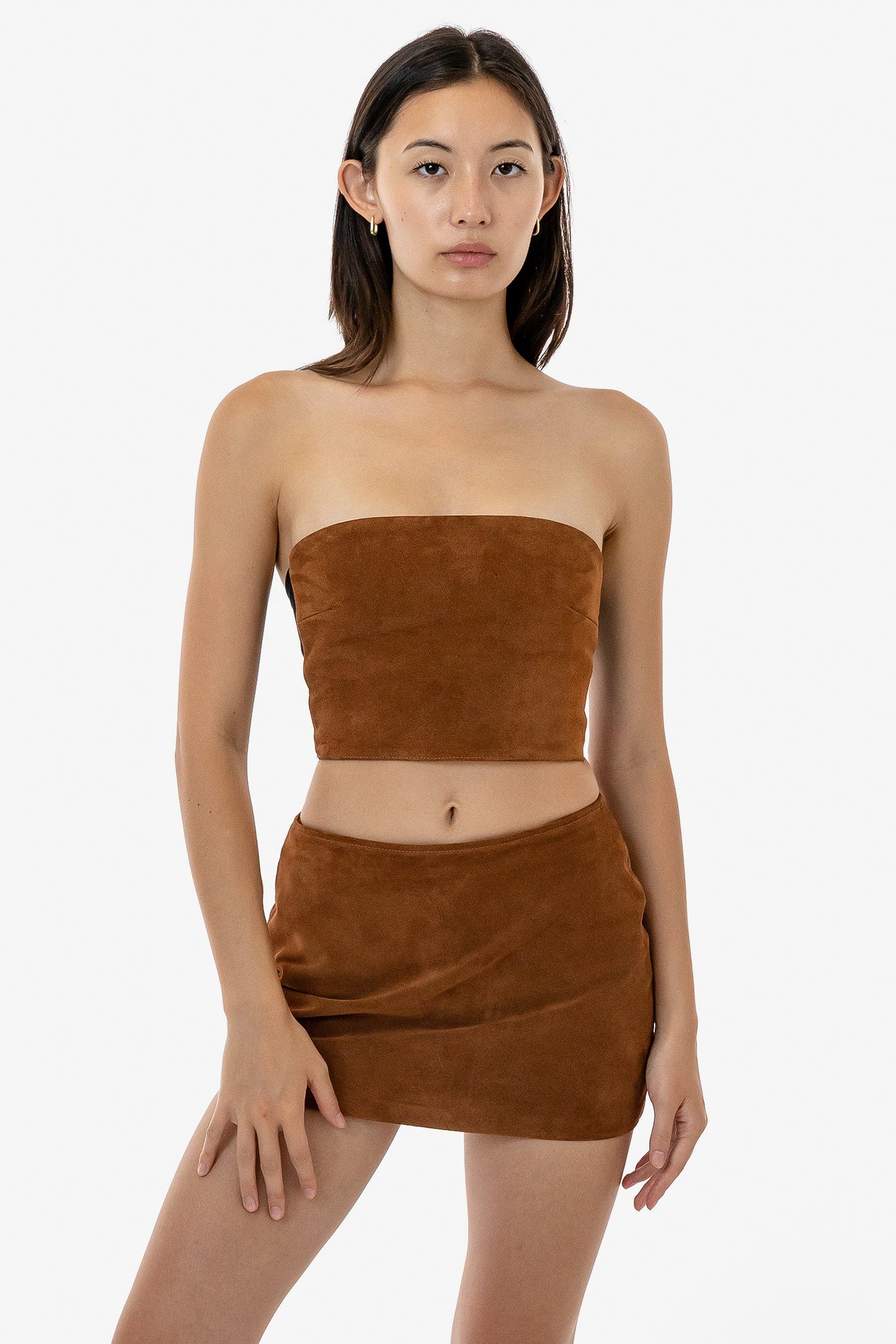 RLH767 - 2 Tone Suede Ottoman Tube Top