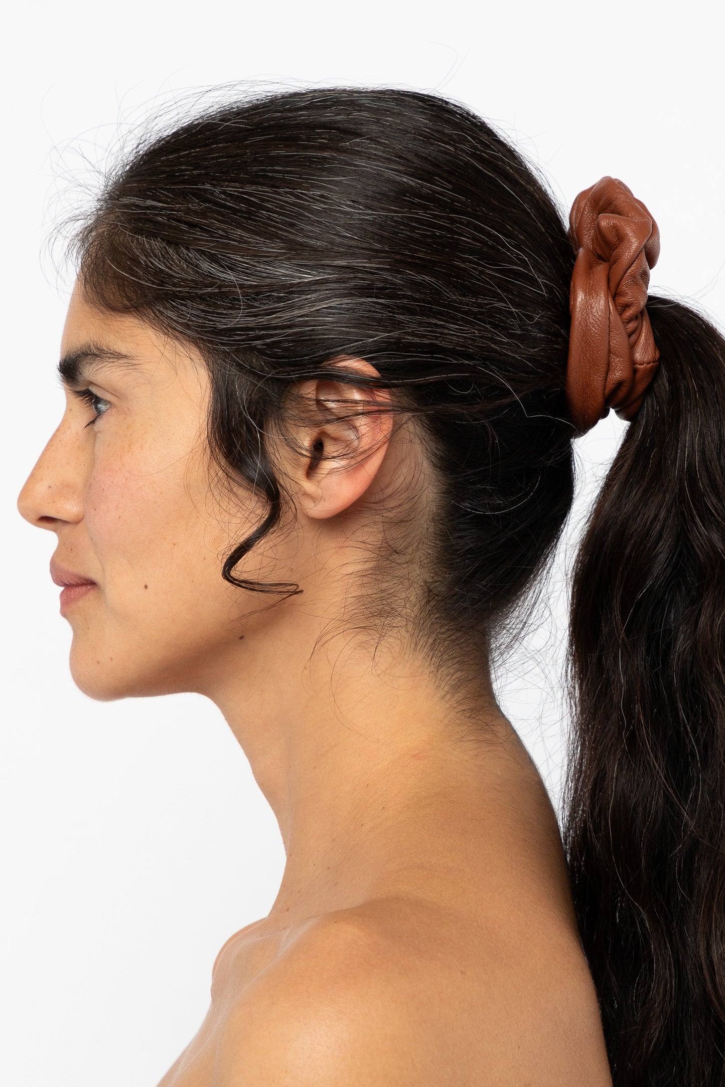 RLHSCRUNCH - Leather Scrunchie