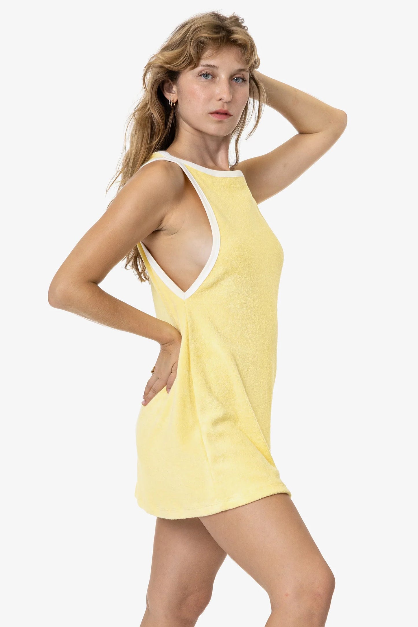 RLT3629 - Loop Terry Boatneck A-Line Dress