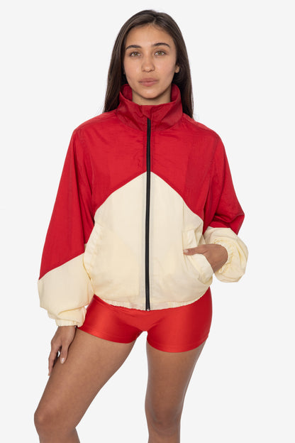 RNF555C - Nylon Crinkle Zip-Up Colorblock Windbreaker