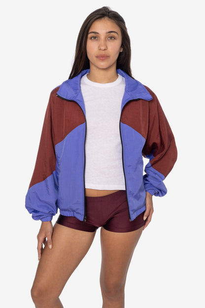 RNF555C - Nylon Crinkle Zip-Up Colorblock Windbreaker