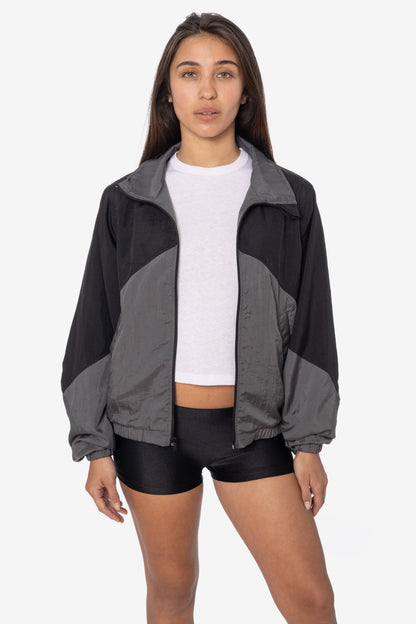 RNF555C - Nylon Crinkle Zip-Up Colorblock Windbreaker