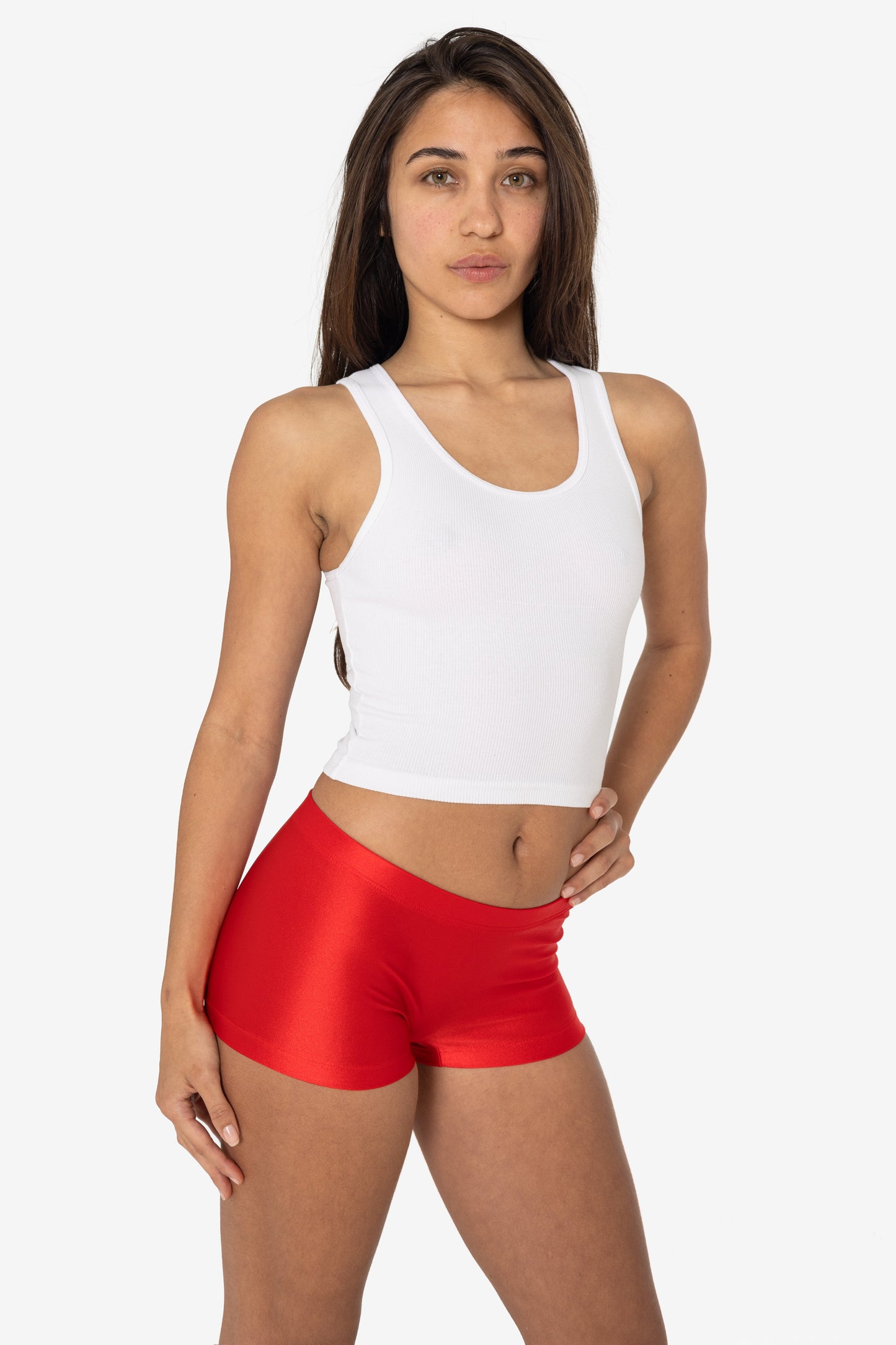 RNT332 - Nylon Tricot Shiny Mini Shorts