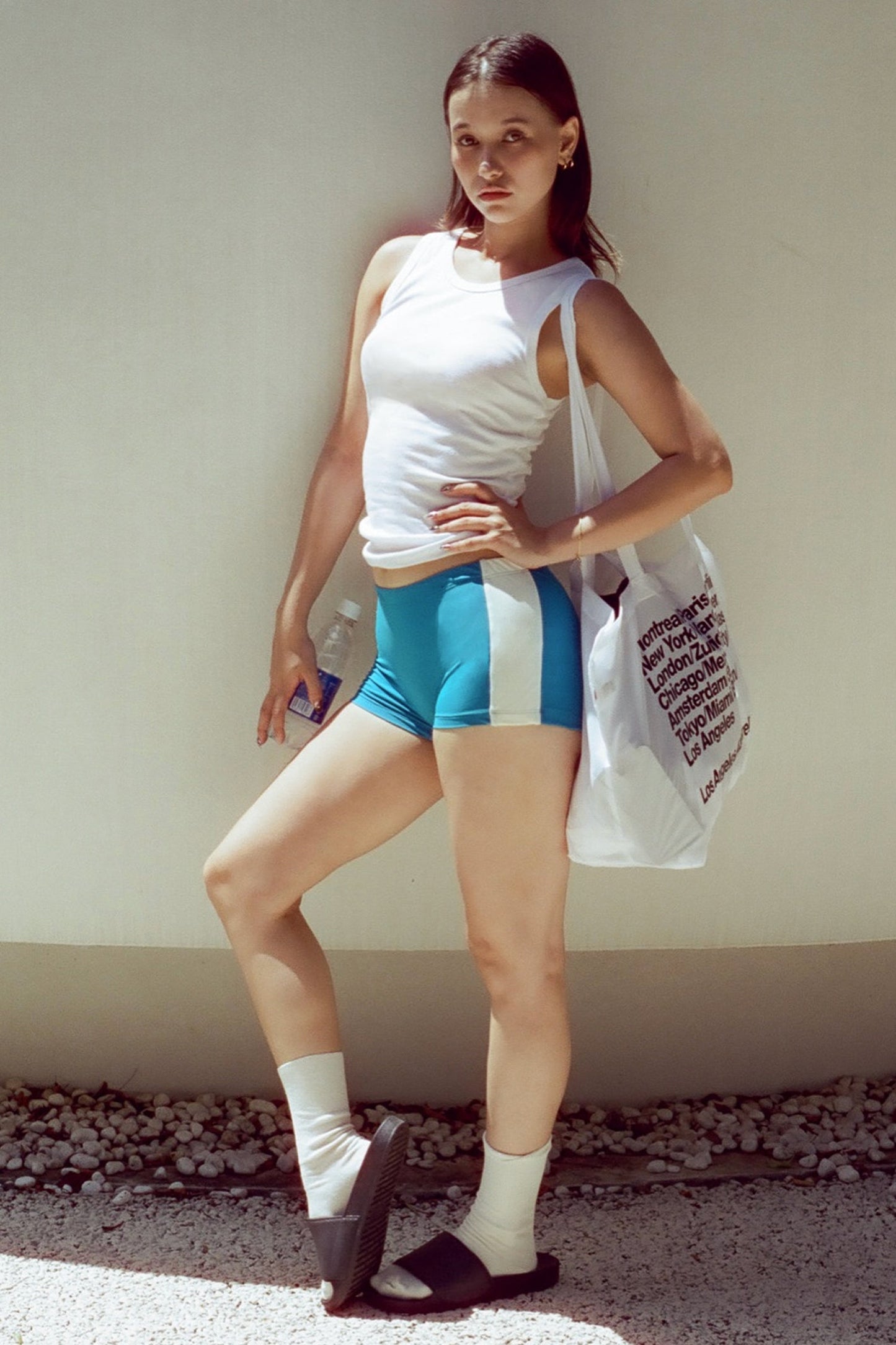 RNT532 - Nylon Tricot 2-Tone Mini Shorts