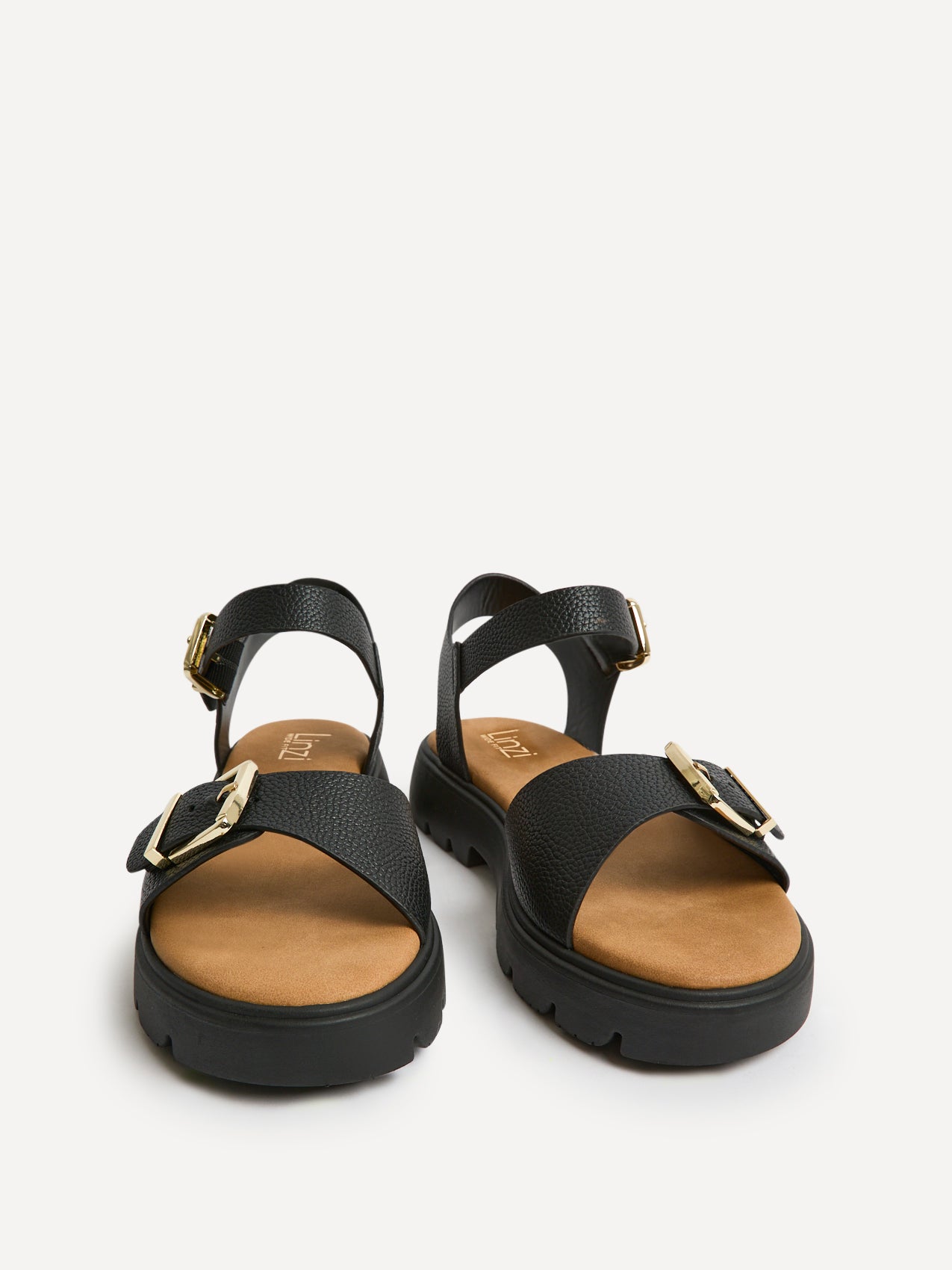 Rocket Wide Fit Black Chunky Sandals