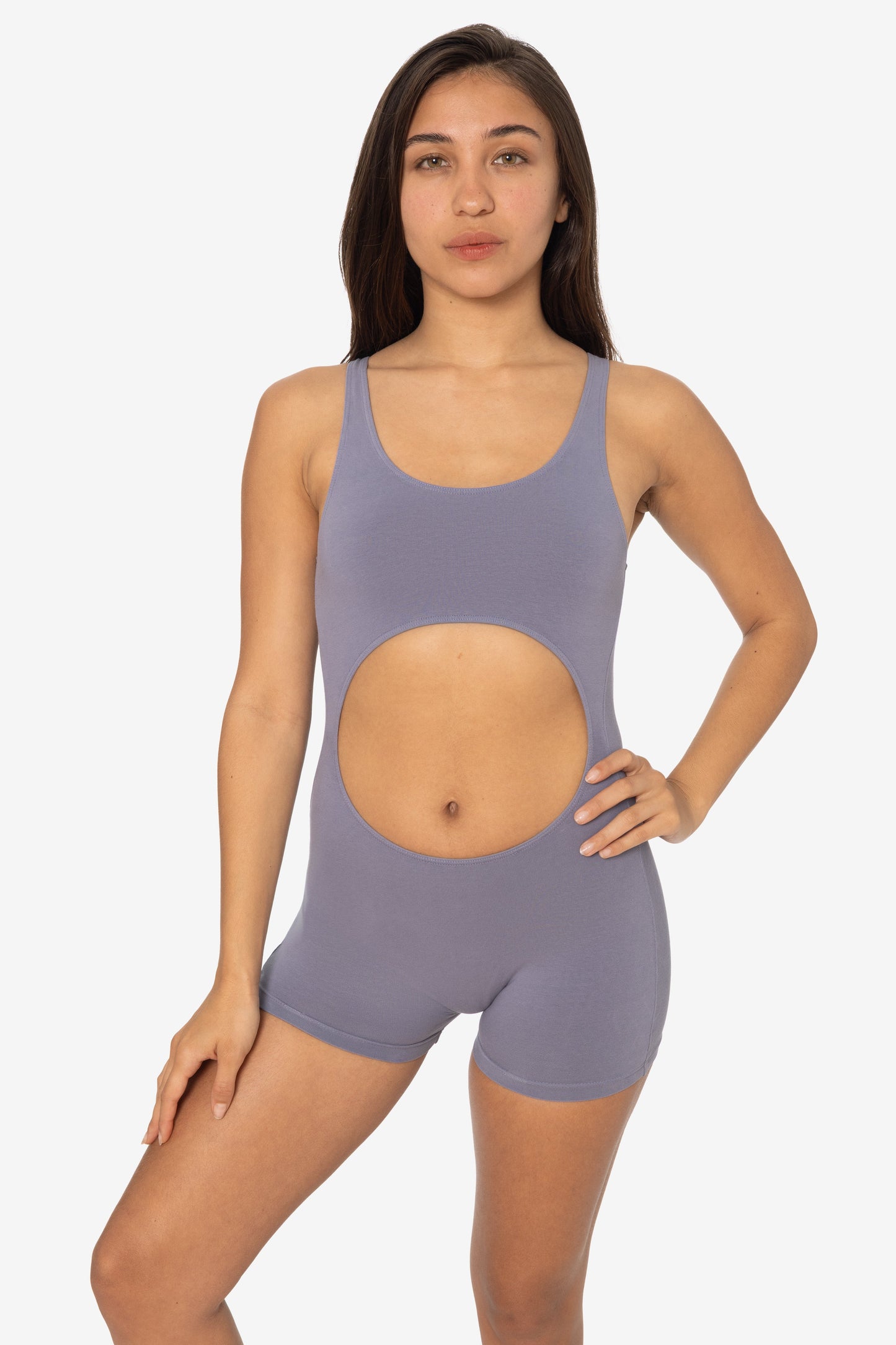 8303GD-SH - Garment Dye Cutout Short Biketard