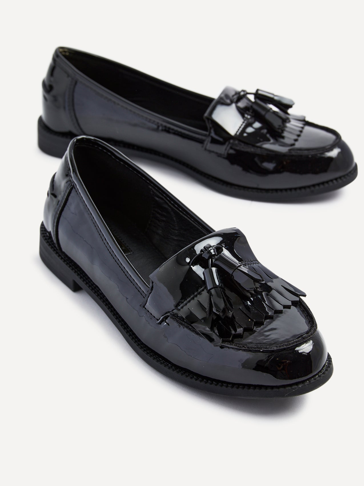 Rosemary Black Patent Loafers