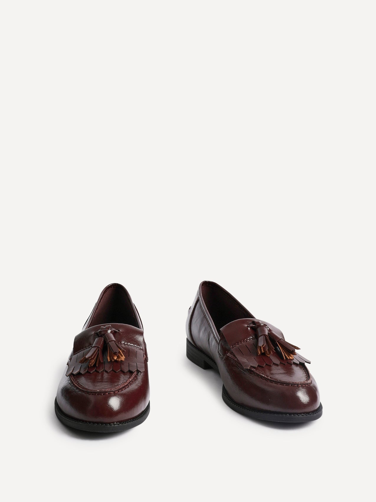 Rosemary Burgundy Faux Leather Loafers