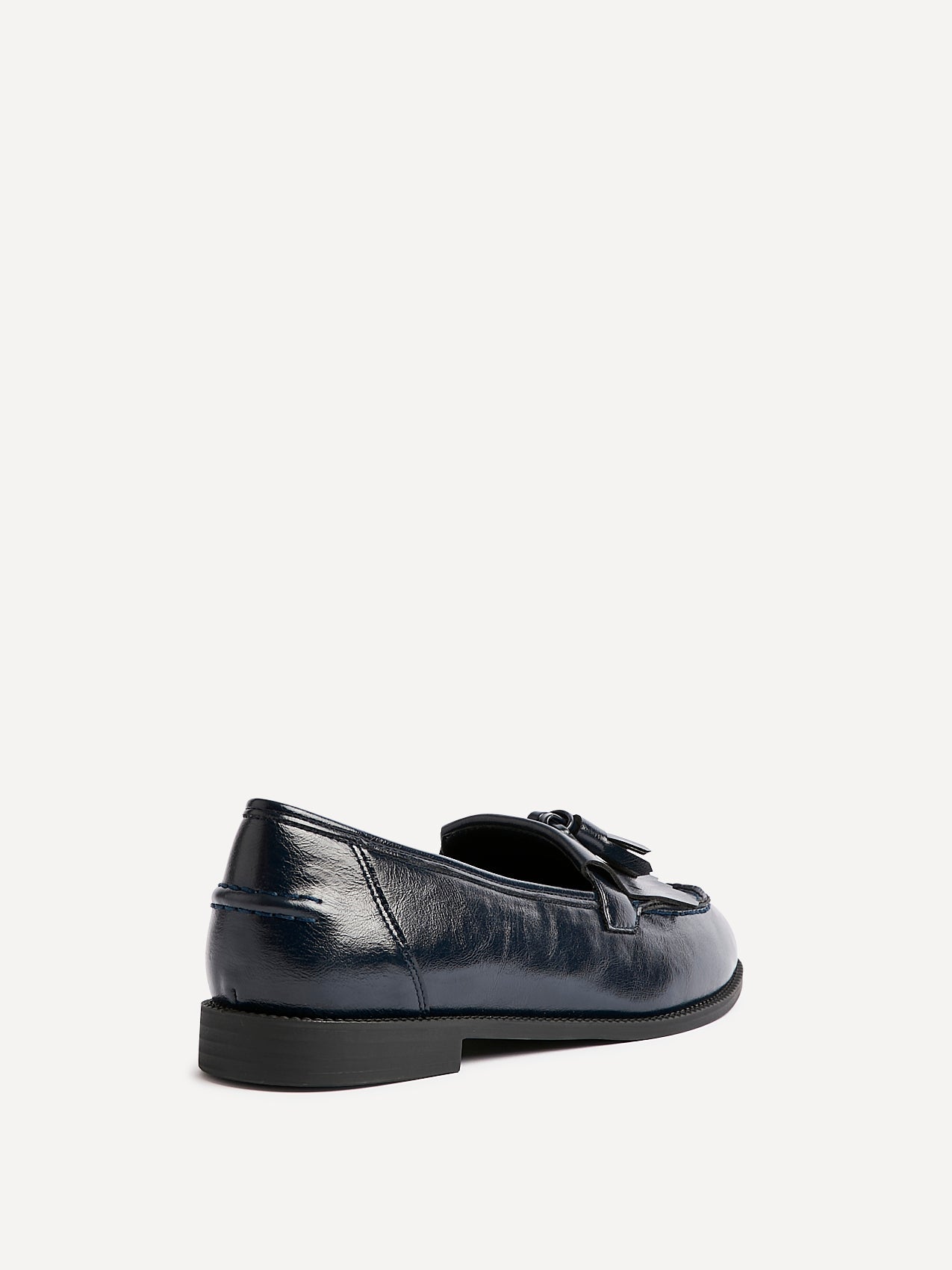 Rosemary Navy Faux Leather Loafers