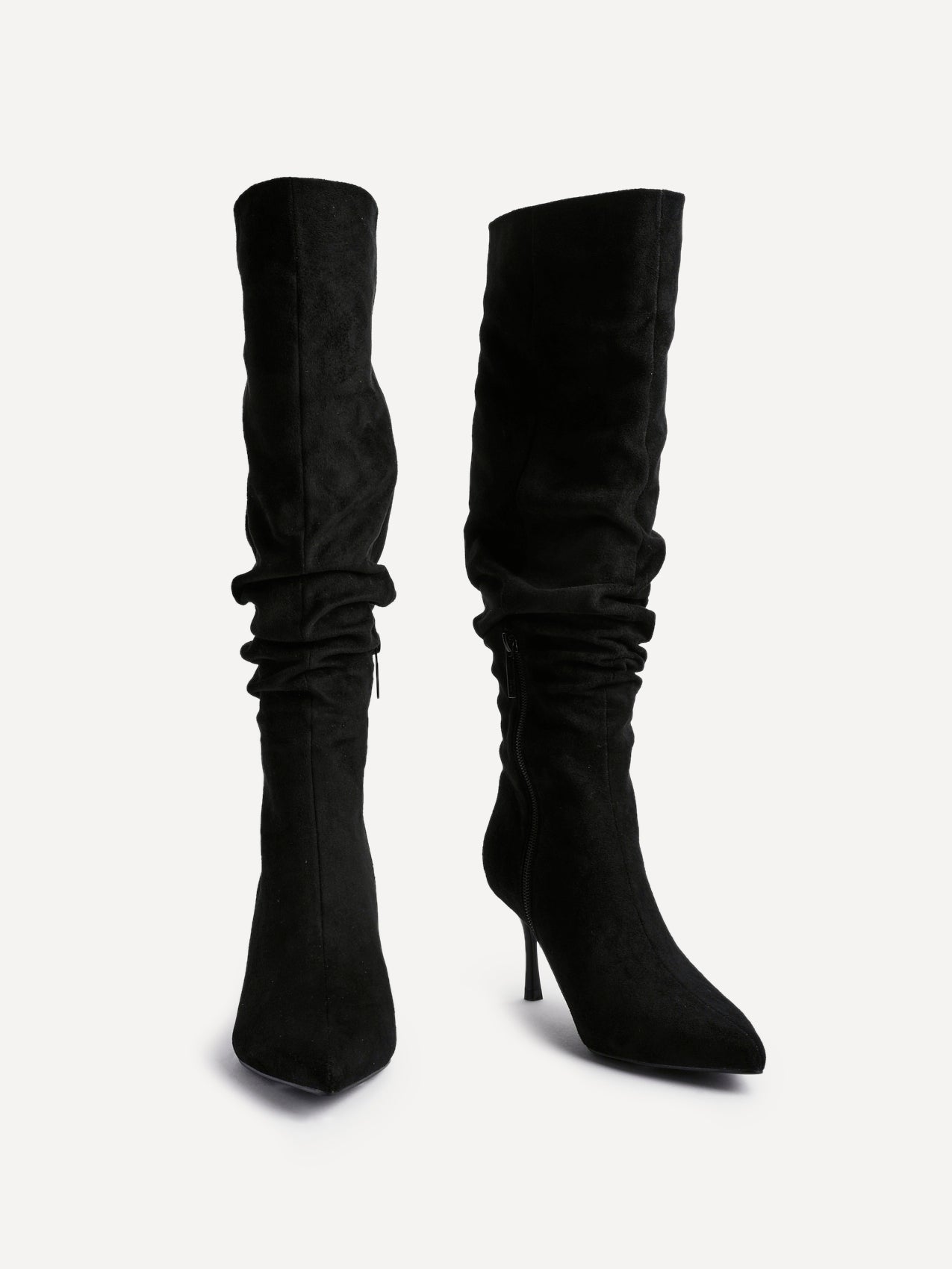 Rosenna Black Long Stiletto Boots