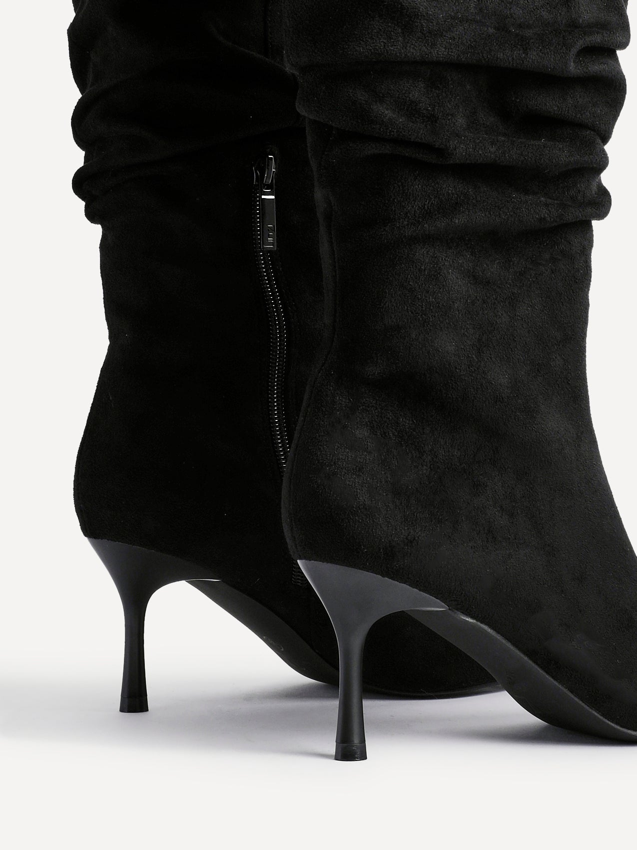 Rosenna Black Long Stiletto Boots