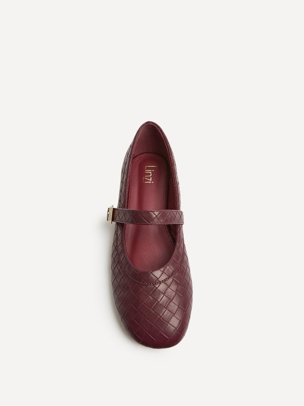 Routine Burgundy Woven Effect Ballet Flats