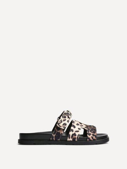 Rowan Leopard Print Link Sandals