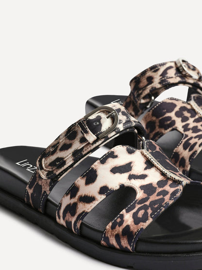 Rowan Leopard Print Link Sandals