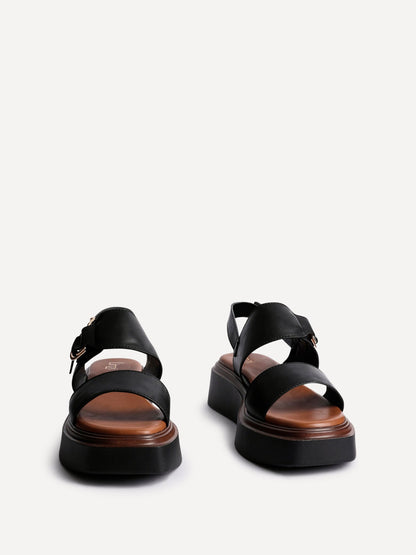 Rox Black Flatform Sandals