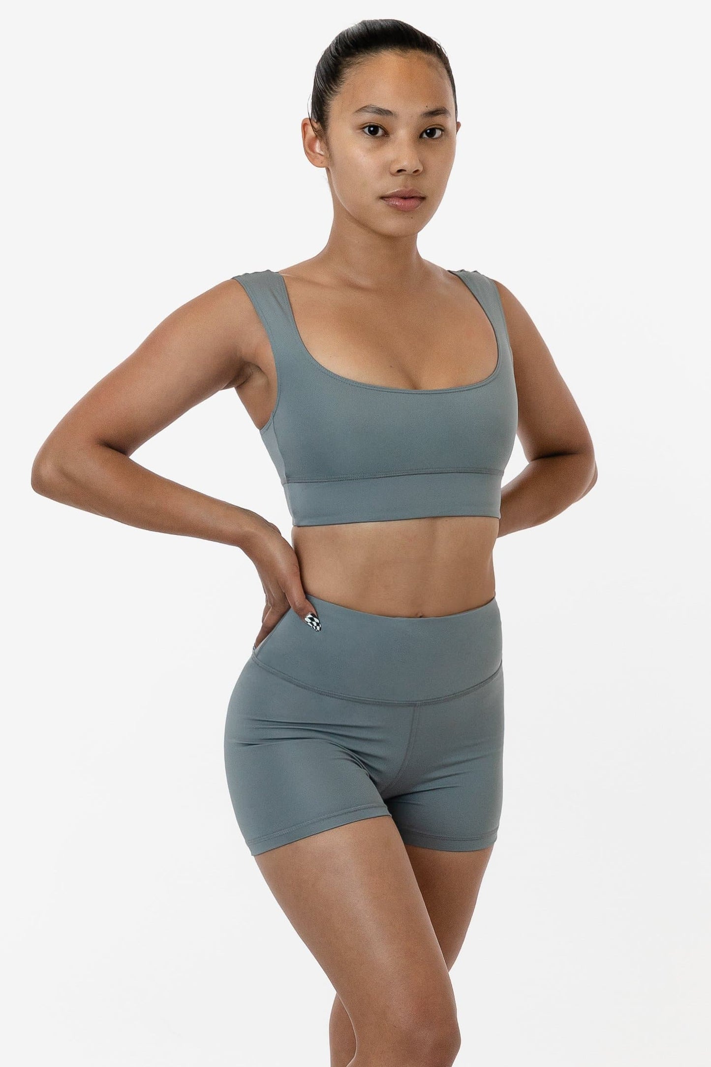 RPL055 - Poly Interlock Squareneck Sport Top