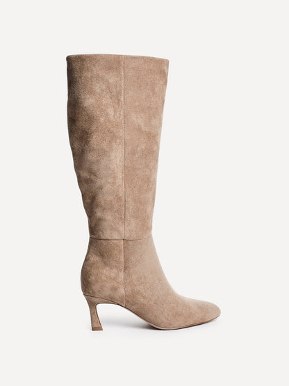 Rush Beige Long Stiletto Boots
