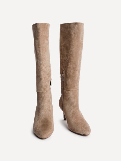 Rush Beige Long Stiletto Boots