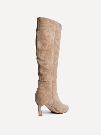 Rush Beige Long Stiletto Boots
