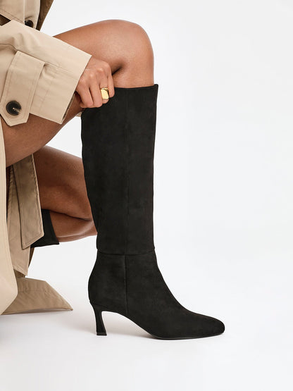 Rush Black Long Stiletto Boots