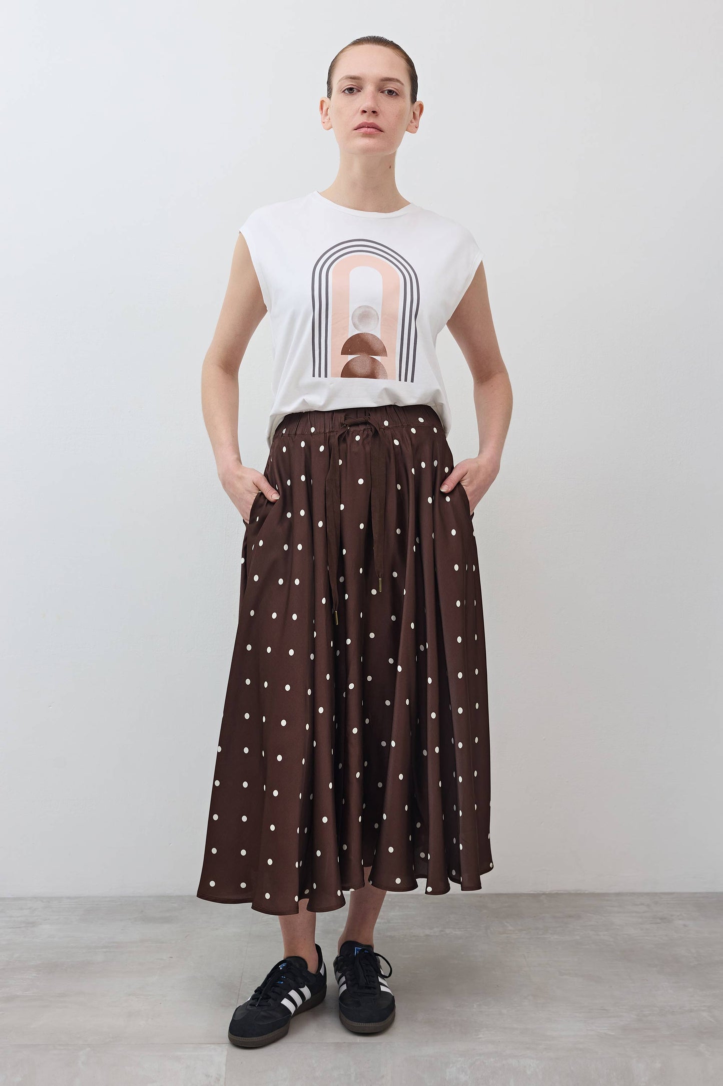 Silky Pull-On Maxi Skirt