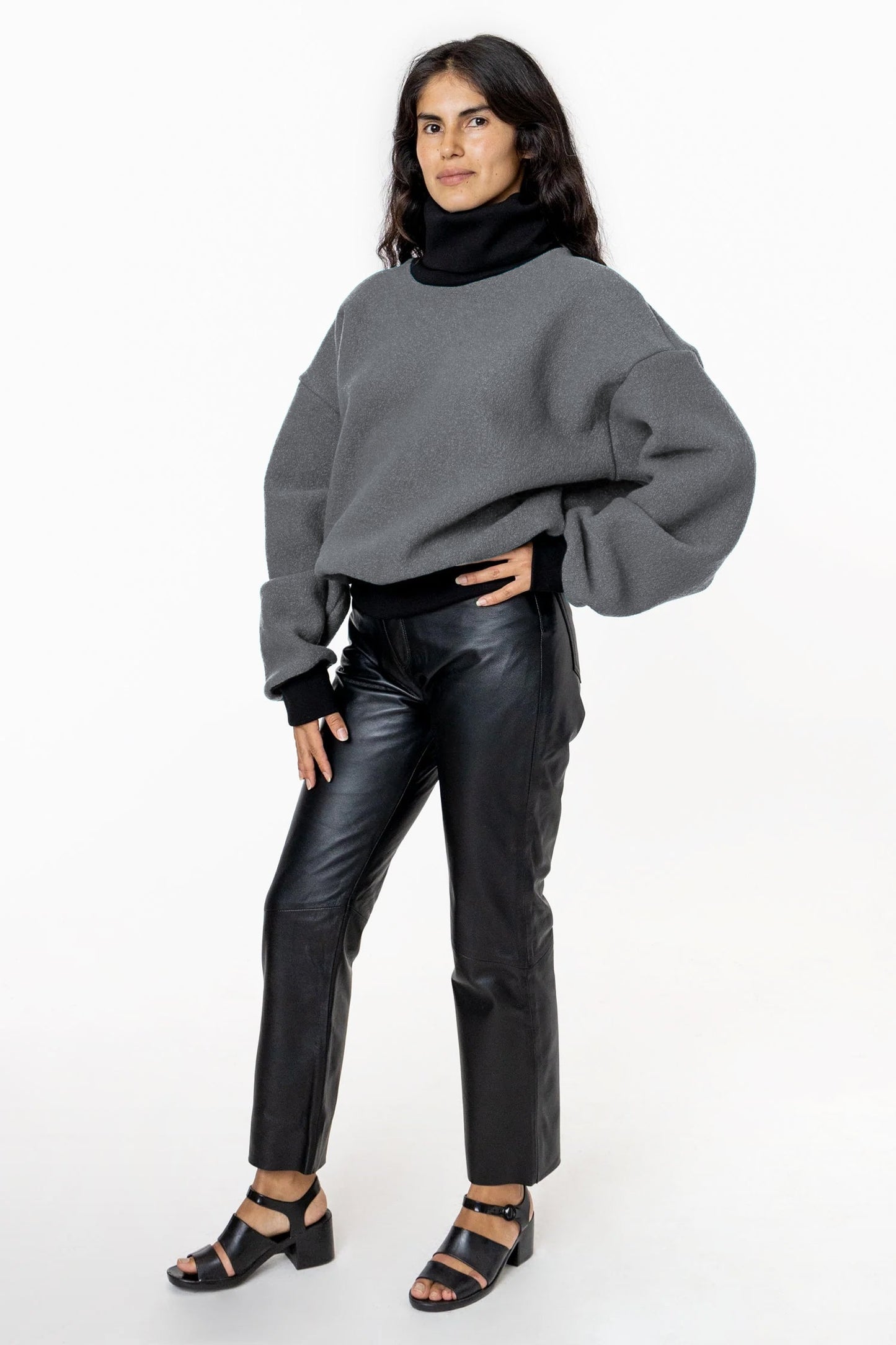 RWHR313 - Turtleneck Sweater with Heavy Cotton Rib
