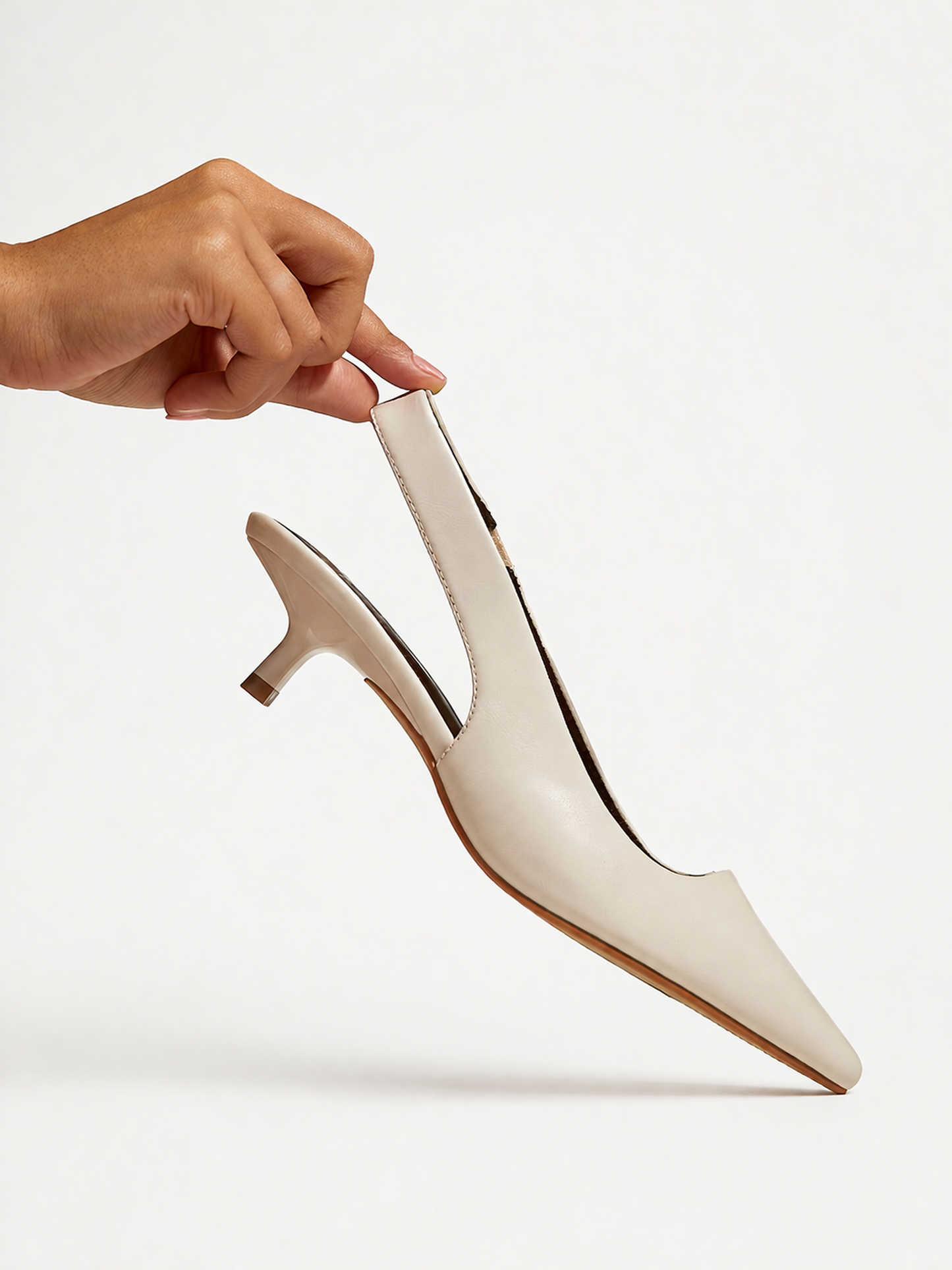 Reign Nude Faux Leather Court Heels