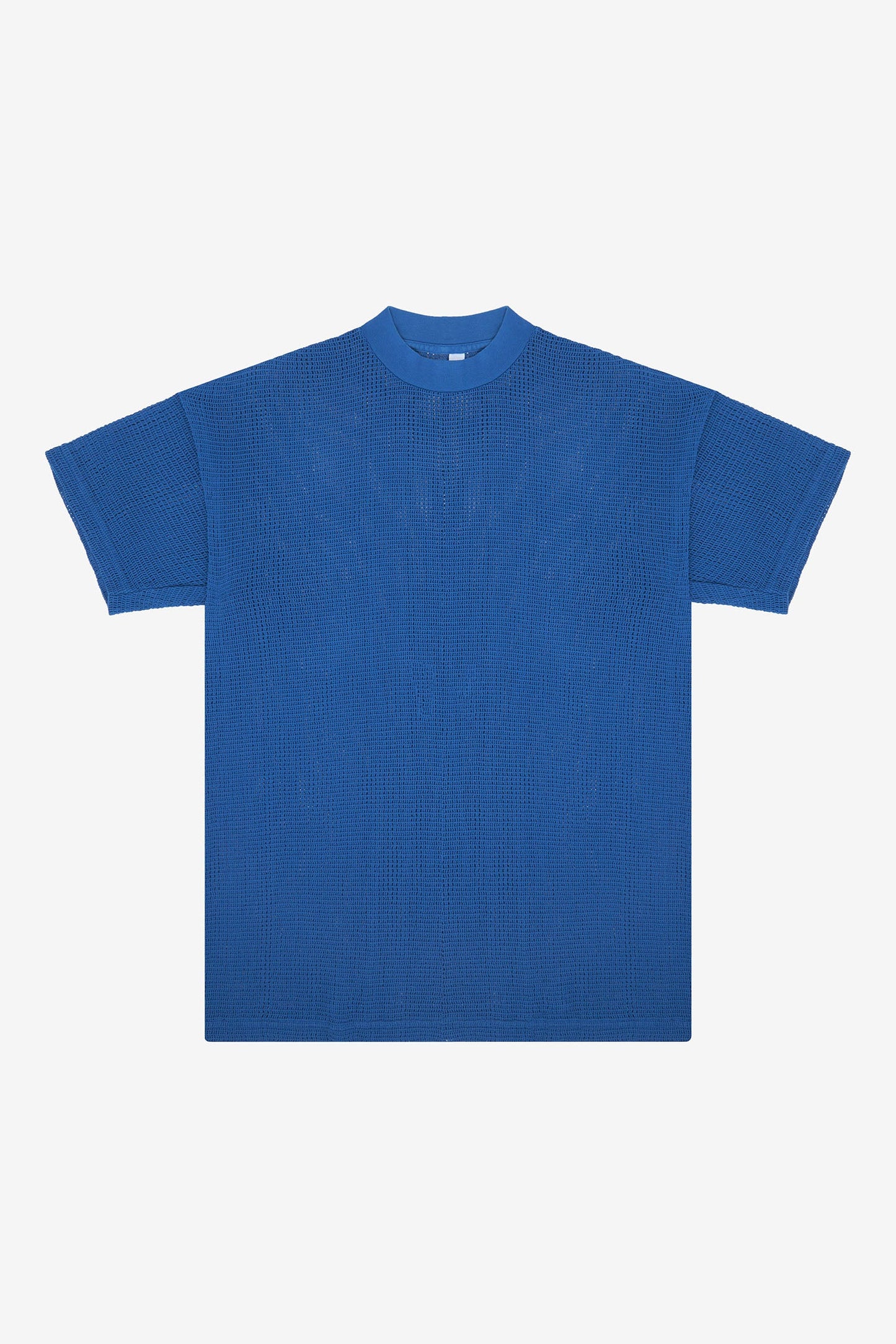 RIN500GD - Cotton Fishnet Mock Neck Big Tee