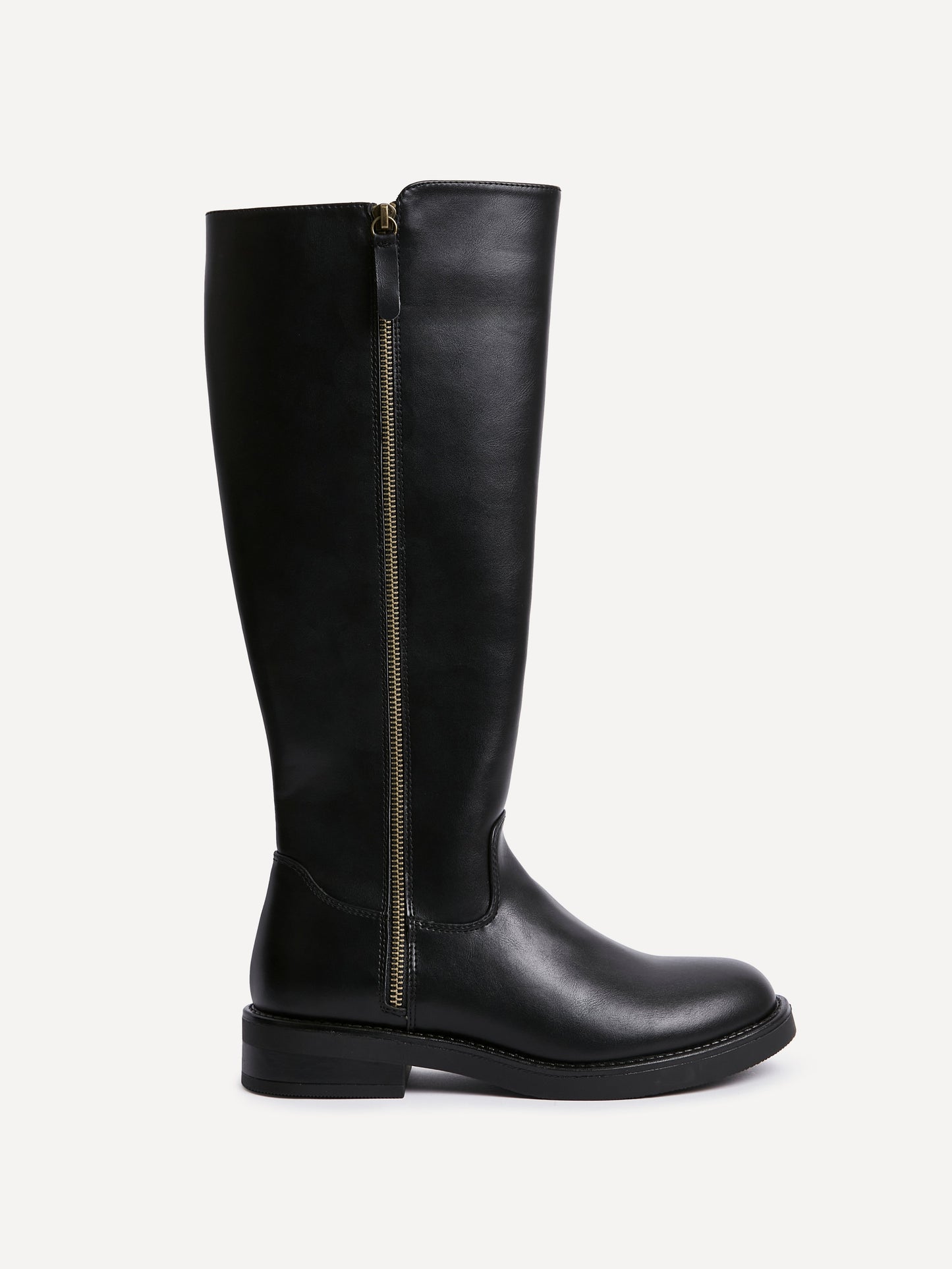 Roam Black Zip-Up Long Boots