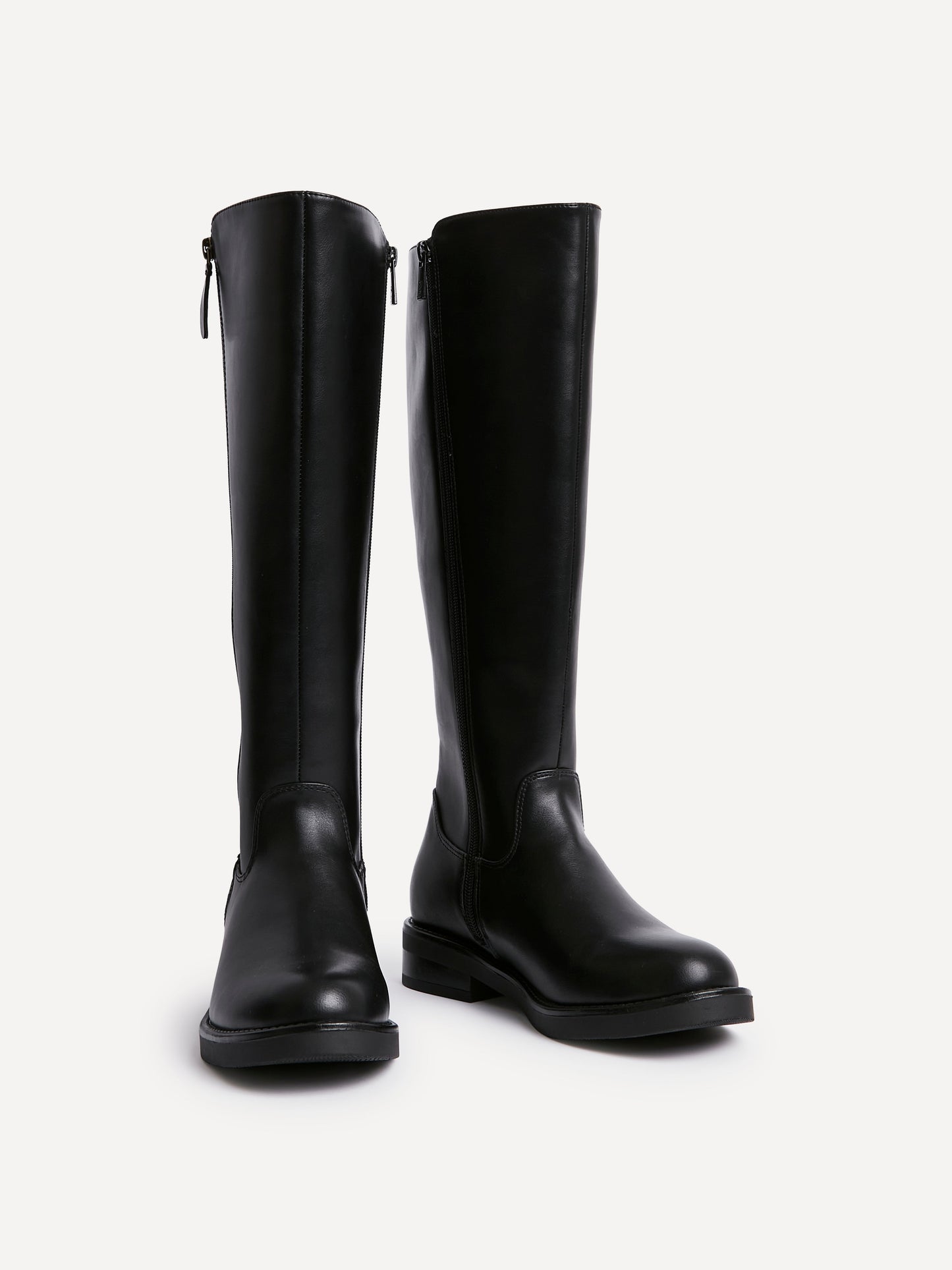 Roam Black Zip-Up Long Boots