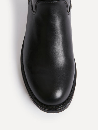 Roam Black Zip-Up Long Boots