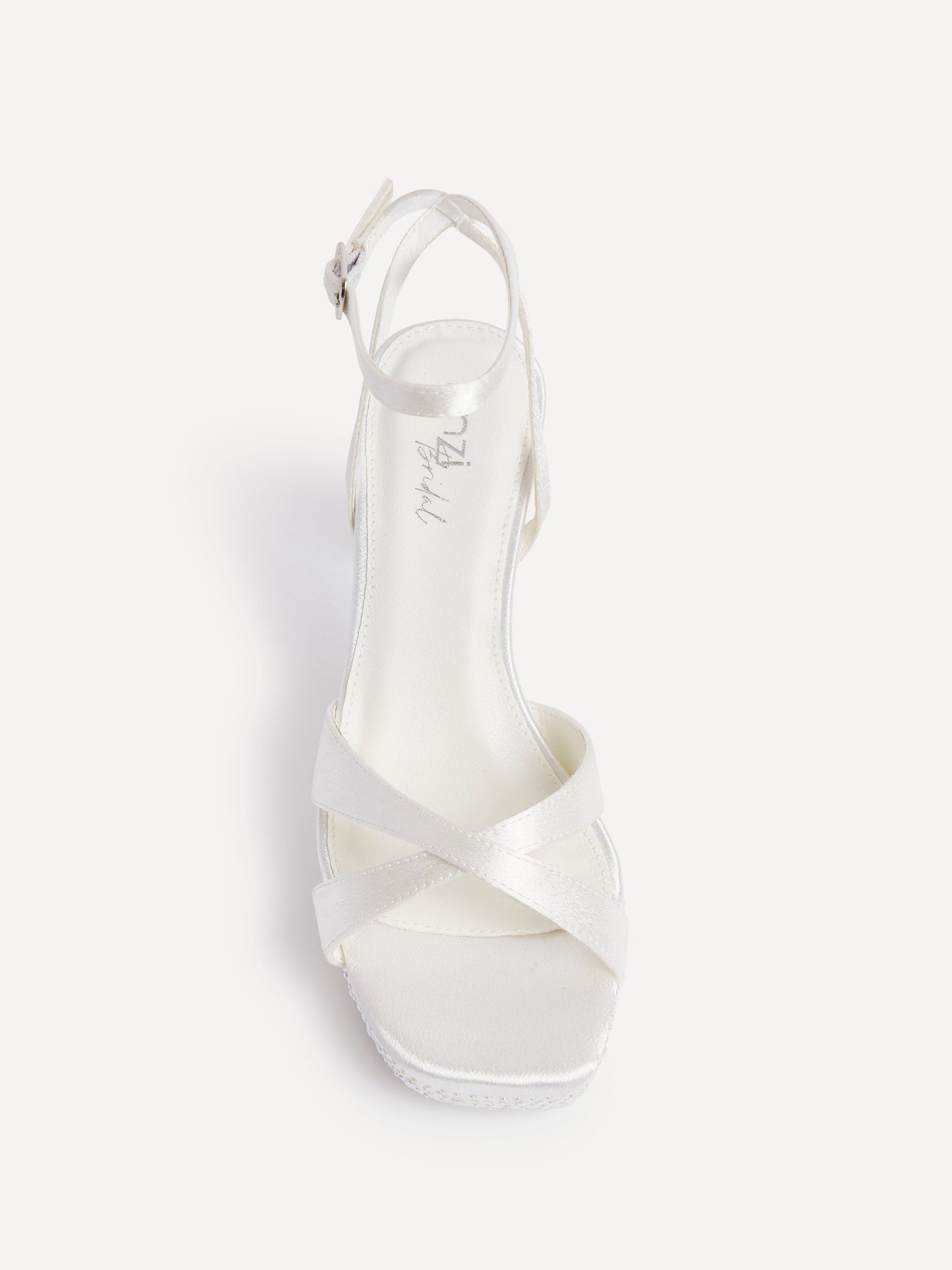 Romantica Bridal Ivory Satin Embellished Heels