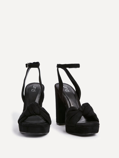 Ruba Black Knotted Platform Heels