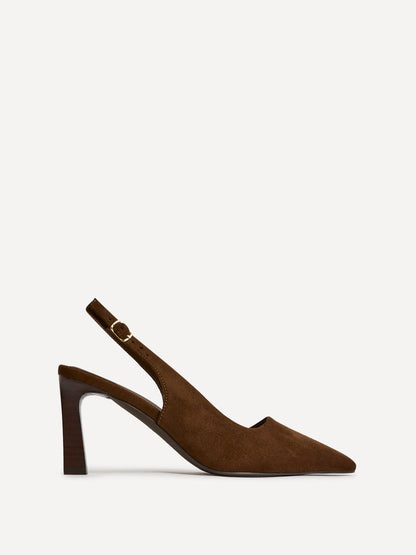 Saint Brown Slingback Court Heels