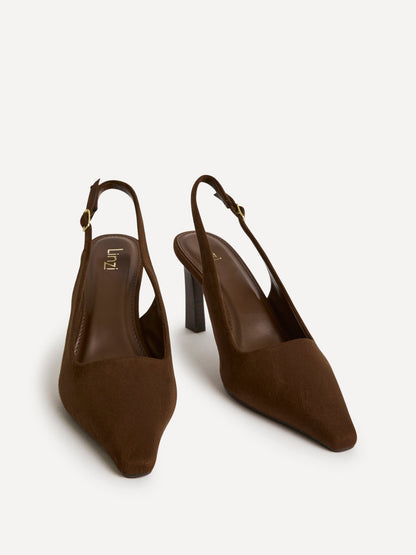 Saint Brown Slingback Court Heels