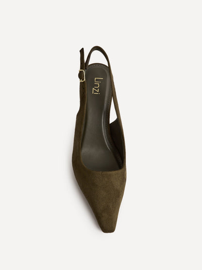 Saint Khaki Slingback Court Heels