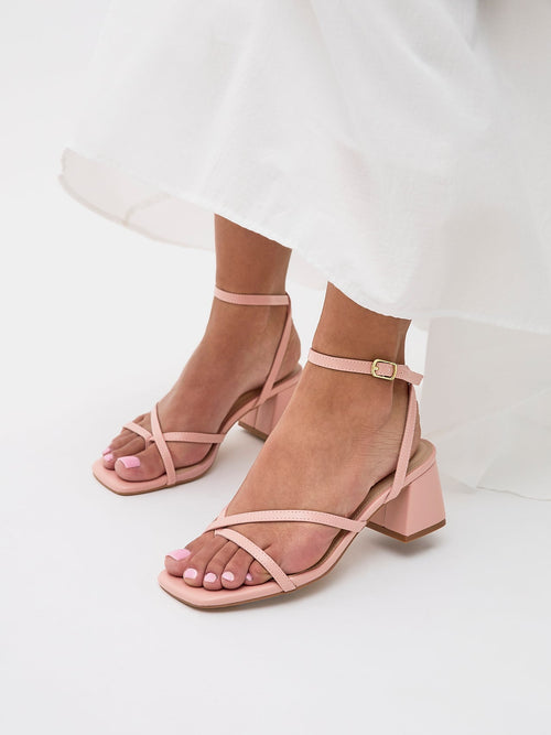 Sally Dusky Pink Heeled Sandals