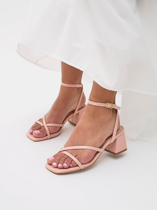 Sally Dusky Pink Heeled Sandals