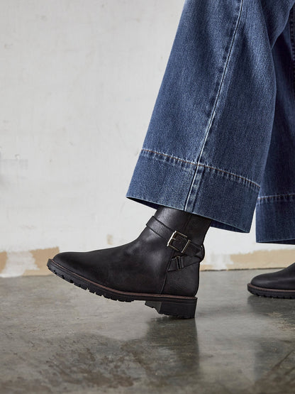 Edie Wide Fit Black Boots