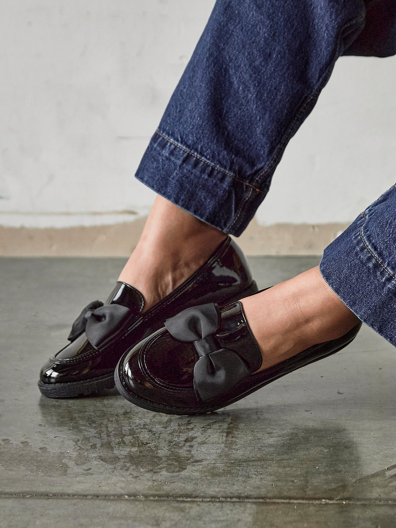 Cathy Black Patent Loafers