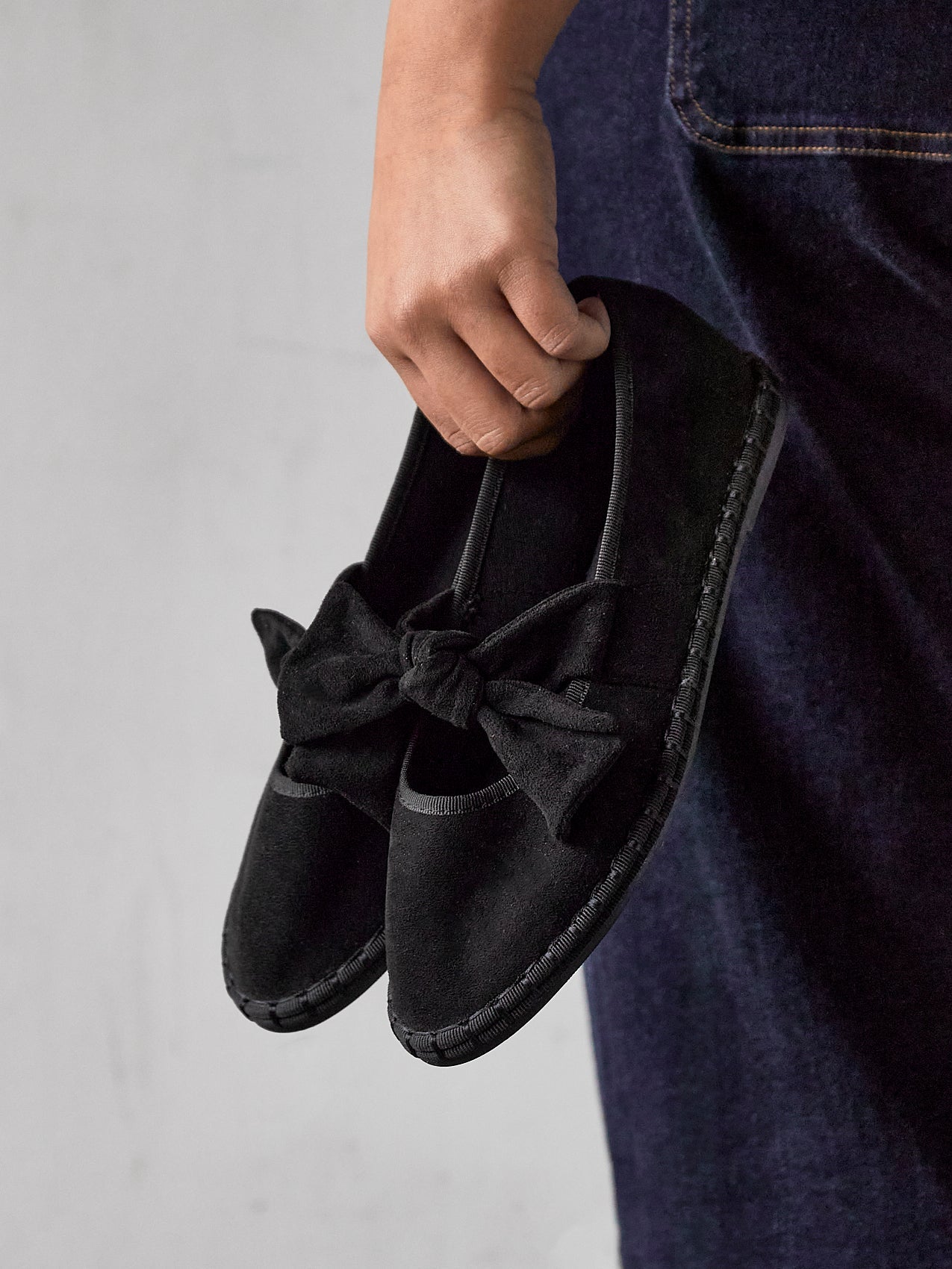 Pout Black Faux Suede Pumps