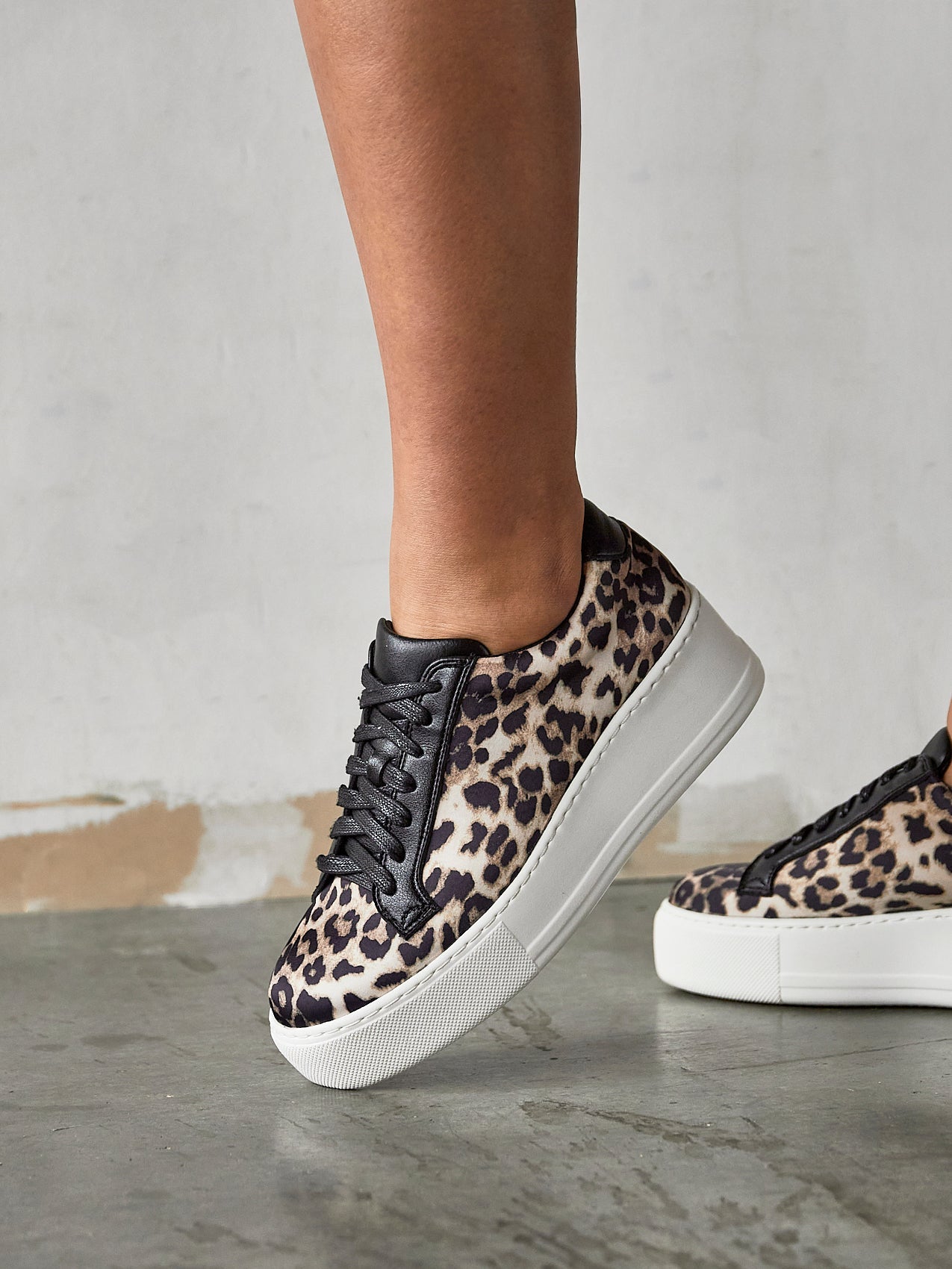 Twyla Leopard Print Trainers