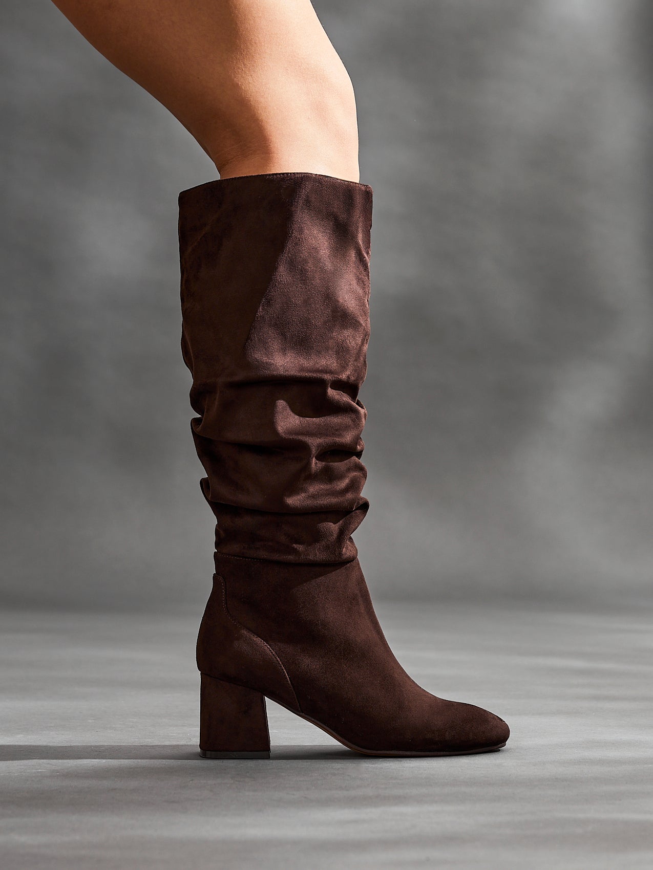 Inferno Wide Fit Brown Long Heeled Boots