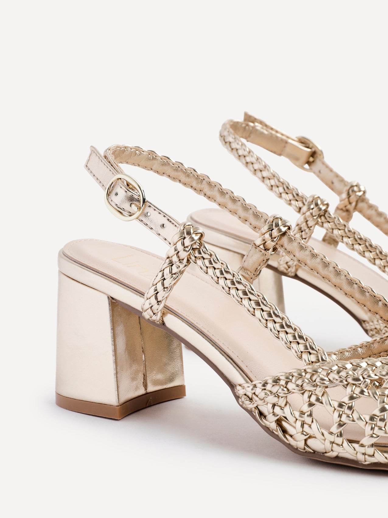 Sandria Gold Handwoven Court Heels