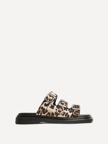 Satellite Leopard Print Flat Sandals